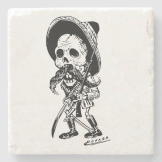 ヴィンテージのポザーダのパーソナライズな骨組Calavera ストーンコースター