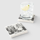 ヴィンテージのポザーダのメキシコ骨組ダンス ストーンコースター (横)