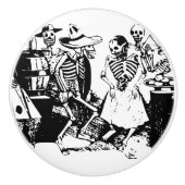 ヴィンテージのポザーダのメキシコ骨組ダンス セラミックノブ (正面)