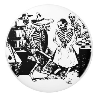 ヴィンテージのポザーダのメキシコ骨組ダンス セラミックノブ