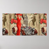 ヴィンテージのポスターのロンドンは新聞の背景を破った。 ポスター (正面)