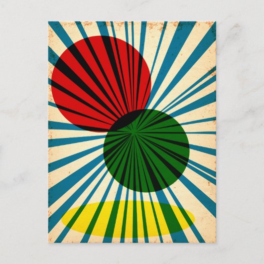 ヴィンテージのポスターデザイン ポストカード (正面)