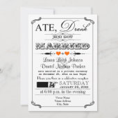 ヴィンテージのポスター及び黒板の結婚式招待状10 招待状 (正面)