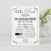 ヴィンテージのポスター及び黒板の結婚式招待状10 招待状 (スタンド正面)