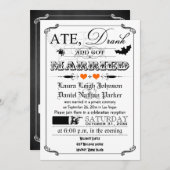 ヴィンテージのポスター及び黒板の結婚式招待状11 招待状 (正面/裏面)