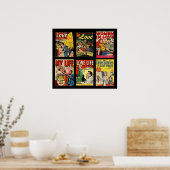 ヴィンテージのポスター漫画ブックがラブストーリーをカバー ポスター (キッチン)