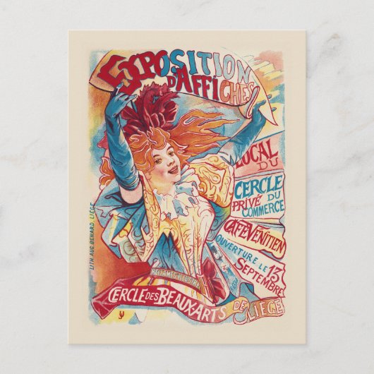 ヴィンテージのポスター1895 ポストカード (正面)