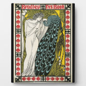 ヴィンテージのポスター：孔雀：女性のプラーク フォトプラーク (正面)