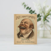 ヴィンテージのポスター：庭の壁の上のSnitz ポストカード (スタンド正面)