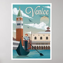 ヴィンテージのポスター – Visit Venice Italy ポスター