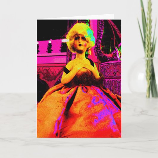 ヴィンテージのポップ・アートの人形カード カード (正面)