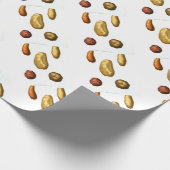 ヴィンテージのポテトの植物のプリント ラッピングペーパー (角)