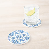 ヴィンテージのポルトガル人のAzulejoのタイルパターン コースター (側面)