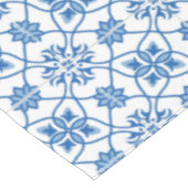 ヴィンテージのポルトガル人のAzulejoのタイルパターン テーブルクロス (アングル)