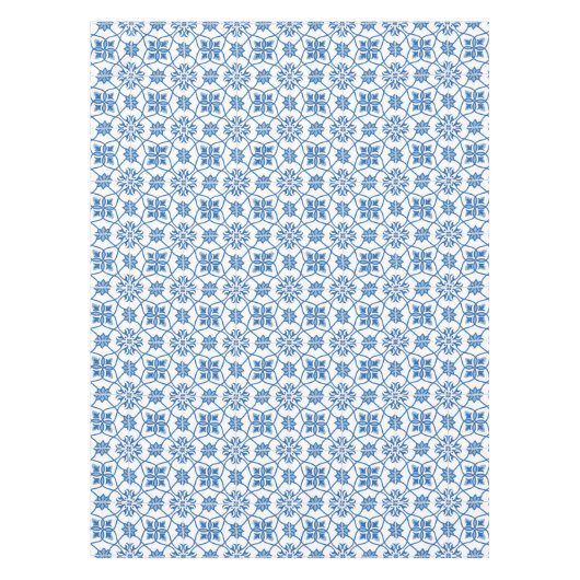 ヴィンテージのポルトガル人のAzulejoのタイルパターン テーブルクロス (正面)