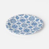 ヴィンテージのポルトガル人のAzulejoのタイルパターン ペーパープレート (アングル)