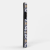 ヴィンテージのポルトガル人のAzulejoの青く黄色いパターン Case-Mate iPhoneケース (裏面/右)