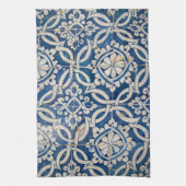 ヴィンテージのポルトガル人のazulejo キッチンタオル (縦)