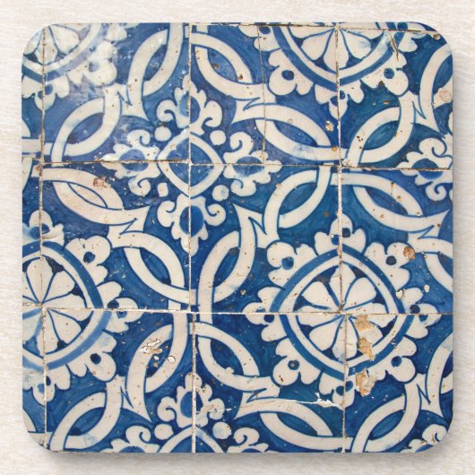 ヴィンテージのポルトガル人のazulejo コースター (正面)