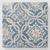 ヴィンテージのポルトガル人のazulejo ストーンコースター (正面)