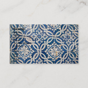 ヴィンテージのポルトガル人のazulejo 名刺