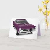 ヴィンテージのポンティアクのgtoの挨拶状 カード (黄色い花)