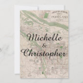 ヴィンテージのポートランド素朴なオレゴン結婚式招待状 招待状 (正面)