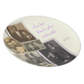 ヴィンテージのポートレートが付いている結婚記念日のプレート プレート (右側)