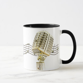 ヴィンテージのマイクロフォンのデザインのコーヒー・マグ マグカップ