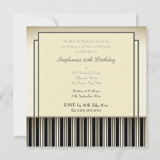 ヴィンテージのマイクロフォンのレコードのパーティの招待状 招待状 (裏面)