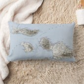 ヴィンテージのマウイハワイの地形図 ランバークッション (ブランケット)