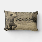 ヴィンテージのマカジキの火器銃の広告の家の装飾の枕 ランバークッション (裏面)