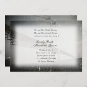 ヴィンテージのマキナック橋の灰色の結婚式招待状 招待状 (正面/裏面)