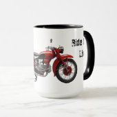 ヴィンテージのマグに乗るために住んで下さい マグカップ (正面右)