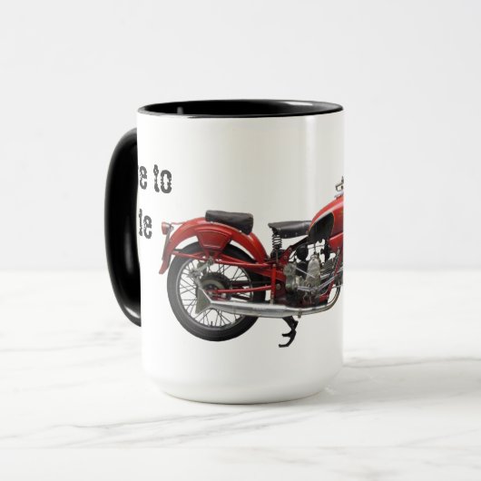 ヴィンテージのマグに乗るために住んで下さい マグカップ (正面左)