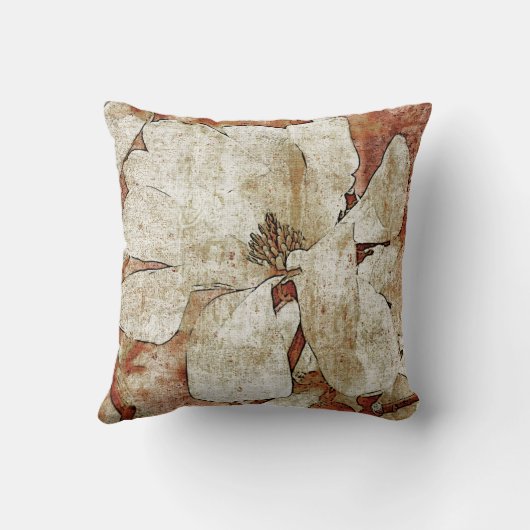 ヴィンテージのマグノリアのトスの枕 クッション (裏面)