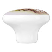 ヴィンテージのマグノリアのレトロの50年代のプリントの引出しの引きのノブ セラミックノブ (側面)