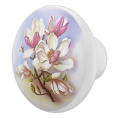 ヴィンテージのマグノリアのレトロの50年代のプリントの引出しの引きのノブ セラミックノブ (右)