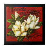 ヴィンテージのマグノリアの柑橘類のオレンジ木枠のラベルのタイル タイル (正面)