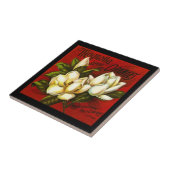 ヴィンテージのマグノリアの柑橘類のオレンジ木枠のラベルのタイル タイル (側面)