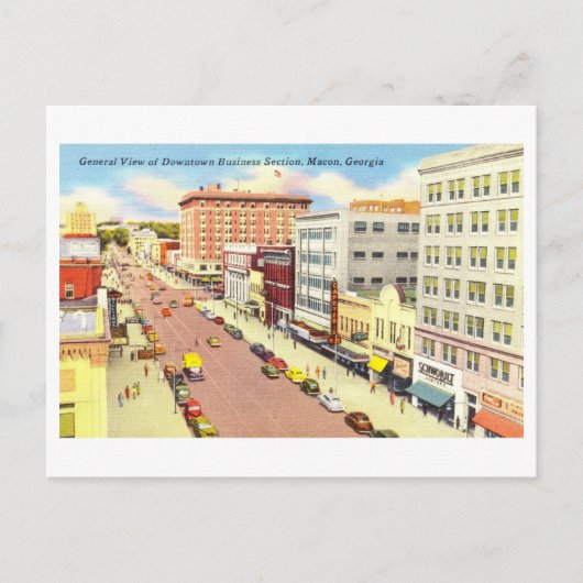 ヴィンテージのマコン、ジョージア ポストカード (正面)