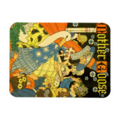 ヴィンテージのマザーグースの絵本を読む子供たち マグネット (横)