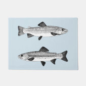 ヴィンテージのマス-淡水魚釣り ドアマット (正面)