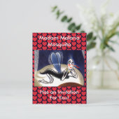 ヴィンテージのマダムマラリアモスキート インビテーションポストカード (スタンド正面)
