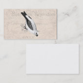 ヴィンテージのマツGrossbeakの歌の鳥のイラストレーション 名刺 (正面/裏面)