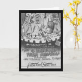 ヴィンテージのマラリアの蚊が増える カード (黄色い花)