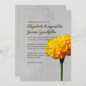 ヴィンテージのマリーゴールドの結婚式招待状 招待状 (正面/裏面)