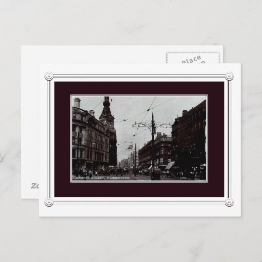ヴィンテージのマンチェスターの郵便はがき ポストカード (正面/裏面)