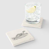 ヴィンテージのマーマンの人魚の海の創造物モンスターのレトロ ストーンコースター (横)