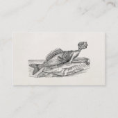 ヴィンテージのマーマンの人魚の海の創造物モンスターのレトロ 名刺 (正面)